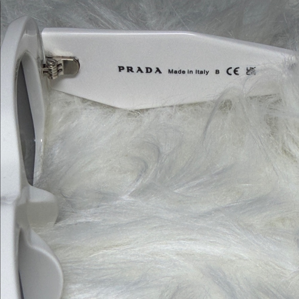 Prada Ivory Sunglasses with Black Lenses - Picture 4 of 6